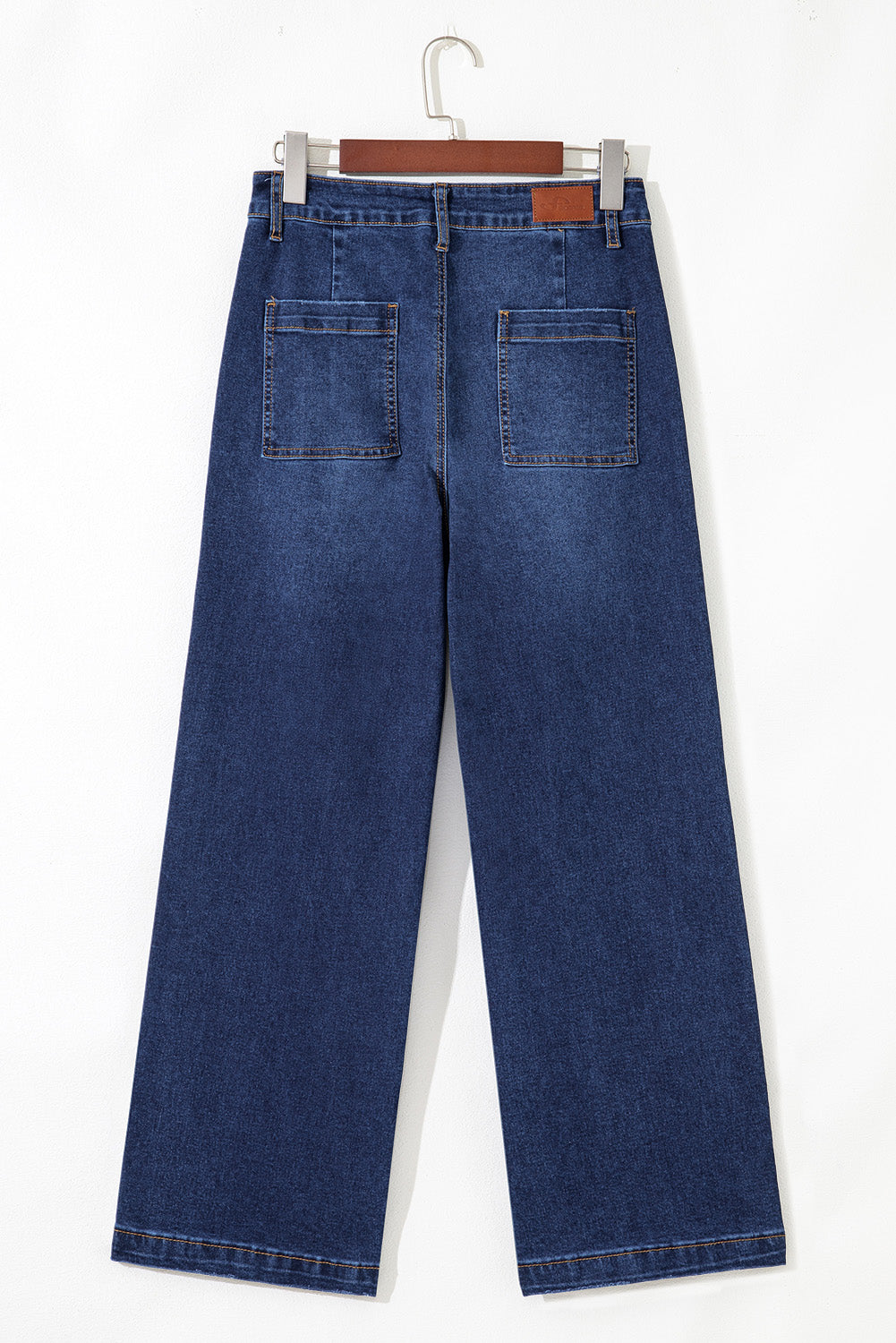Sail Blue Mimimalist Patch Pocket Womens Shift Jeans